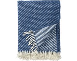 Plaid - Wol - Klippan - Velvet - Deken - Woon accessoire - Wollen deken -Petrol - Blauw - 100% wol