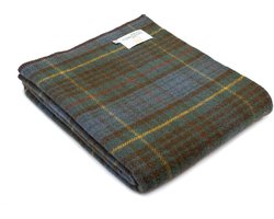 Plaid zonder franje Tartan Antique Hunting Stewart - 150x200 - Nieuw Wol - Tweedmill UK