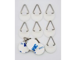 Plakhangers S voor Wanddecoratie – Zelfklevende haakjes - 3M Tape – Ophanghaakje – Schilderijhaak - Set van 10