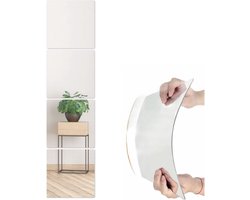 Plakspiegel 20x30 - 4 stuks - Zelfklevende - Plakspiegels - Hollywood make up spiegel - Deur - Spiegel - Folie - Badkamer - Grote - Sticker - Pas - Wand - Spiegel