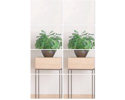 Plakspiegel 20x30 - 8 stuks - Rechthoek - Zelfklevende - Plakspiegels - Hollywood make up spiegel - Deur - Spiegel - Folie - Badkamer - Grote - Sticker - Pas - Wand - Spiegel