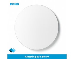 Plakspiegel Rond 50x50 cm – Ronde plakspiegel – Zelfklevend – Acryl – Wandspiegel - Plakspiegel groot