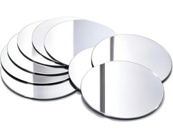 Plakspiegel - Rond Wandspiegel - Acryl - 10 Stuks - 10cm - Zilver - zelfklevend - Spiegel