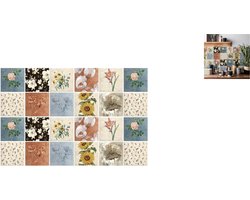 Plaktegels - 48stuks Tegeltickers - Decoratie Sticker Tegels - Wandbekleding Muur - Plakfolie Tegelstickers Meubelfolie - Muurstickers - Sanitair - Toilet - WC - Badkamer - Keuken