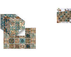 plaktegels - Set van 24 zelfklevende tegels - Tegelstickers - Keuken - Badkamer - 15×15×1cm - Wandpanelen - tegelstickers premium