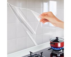 Plaktegels - wanddecoratie - tegelstickers keuken - plaktegels keuken - Zelfklevende Tegels - Muurstickers Keuken - Wandtegelstickers - 300*45cm - Decoratieve Stickers - Geschikt Voor Keuken & Badkamer - Transparant