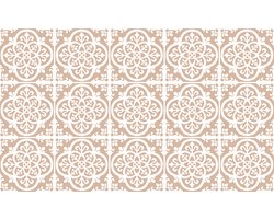 Plaktegels - Zelfklevende Tegels - Ulticool - Mandala Portugees Sepia Beige - Decoratie Sticker Tegels - Accessoires Versiering Achterwand - 15x15 cm - 15 stuks Plakfolie Tegelstickers - Sticktiles - Badkamer - Keuken