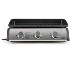 plancha gas 7.5kw geëmailleerde stalen plaat 61x38cm - livoo - doc277