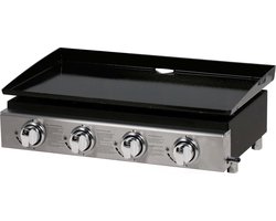 Plancha gas barbecue grill "Presto 4" - 4 branders - 9,7 kW - Grijs