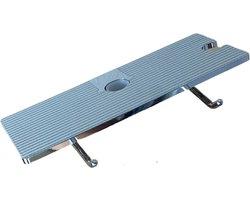 Planchet Metro 25x10cm met handdouchehouder chroom voor montage aan een glijstang