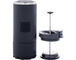 Planetary Design - Serie BruTrek OVRLNDR - French press - Koffie - Camping - Outdoor - Hiking - Cafetière - Mat Zwart - Afneembare onderkant voor makkelijke reiniging - 710ml