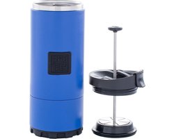 Planetary Design - Serie BruTrek OVRLNDR - French press - Koffie - Camping - Outdoor - Hiking - Cafetière - Matte blauw - Afneembare onderkant voor makkelijke reiniging - 710ml