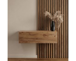 Planetmöbel Garderobekast 100 cm - Geel eiken - Wandmontage / Staand
