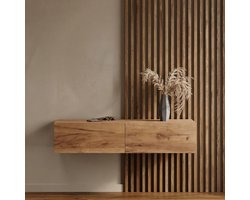 Planetmöbel Garderobekast 140 cm - Geel eiken - Wandmontage / Staand