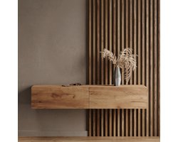 Planetmöbel - Garderobekast 160 cm - Goud eiken - Hangend of staand - Met softclose demping