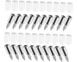 Plankdragers - Steunpennen - Kasten Organiseren - Zelftappend Ontwerp - 60 Stuks - Zilver