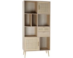 Planken Home ESPRIT Natuurlijk Paulownia hout Hout MDF 90 x 37 x 189 cm