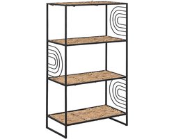 Planken Home ESPRIT Zwart Metaal Vezel 50 x 25 x 88 cm
