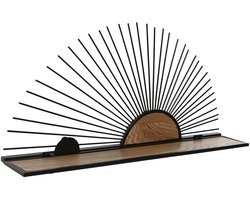 Planken Home ESPRIT Zwart Natuurlijk Metaal Hout MDF 58 x 10,5 x 28 cm Voor aan de muur