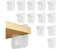 Planksteunpinnen, zelfklevende L-vormige plankbeugels - Transparant - Boekenkast - Kastplank - Meubelkast Opruimsysteem