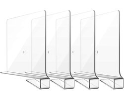 Plankverdelers - Kast Organizer - Planken Ordenen - Zeshoekige Vorm - 4 Stuks - Transparant