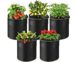Plant Bag 5 Pack 15 Litre for Tomatoes Made of Fleece Fabric with Handles