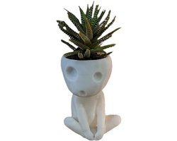 Plant Potten Met Afvoer Gat - Leuke Lichtgevende Gezicht Planter Pot Hoofd Bloempot Succulent Planter Bloempot Voor Huis Kantoor Decor (#2)