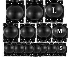 Plant Rooting Box Propagation Ball - Entbox Hogedruk Propagation Ball Box - Plant Rooting Device - L+M+S - 15 stuks - Zwart
