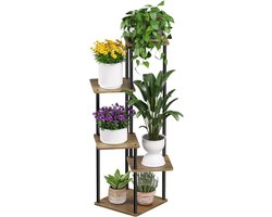 Plant Stand 5 Tier 42 Inch Indoor Metal Flower Shelf for Multiple Plants in Patio Garden Living Room Balcony