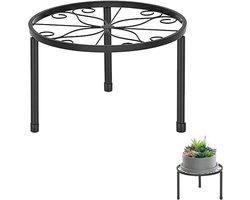 Plant Stand - Flower Pot Stand - Plant Rack - Geschikt voor Binnen - Buiten - Huizen - Kantoorgebouwen - Appartementen - Courtyard - Tuin - Balkon - Zwart - 21 x 9 cm