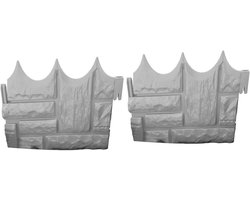 Plant Steun - Bloemenrek Tuin - Planten Ondersteunen - Imitatie Steen Design - 26 x 21.5 cm - Grijs