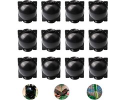 Plant Wortel Methode - Kloon Ballen - Planten Vermeerderen - Herbruikbaar Ontwerp - 12 Stuks - Zwart