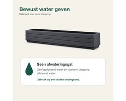 Plant&bak Balkonbak Vurenhout L110 × B17 × H17 cm – Smalle Houten Plantenbak – Antraciet