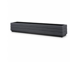 Plant&Bak Balkonbak Vurenhout L110 × B17 × H17 cm – Smalle Houten Plantenbak voor Balkon & Reling – Antraciet