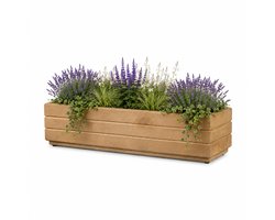 Plant&Bak Balkonbak Vurenhout L70 × B17 × H17 cm – Smalle Houten Plantenbak voor Balkon & Reling – Honingeiken