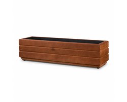 Plant&Bak Balkonbak Vurenhout L70 × B17 × H17 cm – Smalle Houten Plantenbak voor Balkon & Reling – Notenbruin