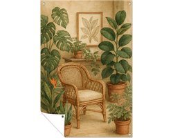 Planten en rotan - Buiten - Tuin - Tuinposter - 70x105 cm