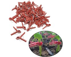 Planten- entclips - Verpakking van 100 stuks ronde, open plastic entclips - Tuingereedschap - Geschikt voor komkommers, aubergines, tomaten, watermeloenen, enz.