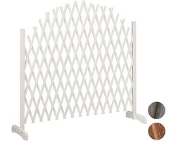 planten klimrek - hout - uitschuifbaar - 37 - 200 cm - vrijstaand - trellis - wit