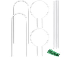 Planten Klimrek - Plantensteun Stokken - Planten Ondersteunen - Flexibele Groei Set - 40 cm - Transparant