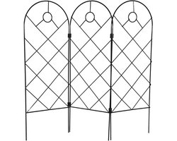 Planten klimrek - Tuinpalen bloemen - Planten ondersteunen - Inklapbaar ontwerp - 58 x 20 cm - Zilver