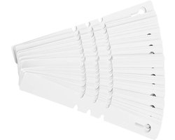 Planten Labels - 200 stuks - 21x2 cm - Planten etiketten - Plantenlabels - Sleufetiketten - Steeketiketten tuin - Watervaste - Beschrijfbaar - Boomlabels - wit