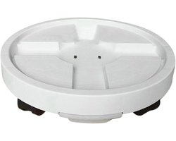 Planten Rolwagen - Plantenstandaard Wielen - Planten Verplaatsen - Duurzaam PP Materiaal - 36 x 36 x 8.5 cm - Wit