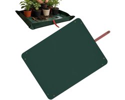 Planten Verpotmat - Opvouwbare Bak - Tuinieren Binnen - Waterdicht PVC Leer - 67x100 cm - Groen