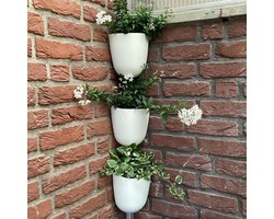 Plantenbak - Bak voor planten, hangende hoekvormige zelfbewaterende driehoek plastic bloempot - moderne plantenvaas - containerhouder - succulent binnen buiten thuiskantoordecoratie