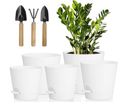 Plantenbak - Bak voor planten Zelfbewaterende Bloempotten Modern Decoratief Wit