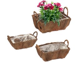 plantenbak balkon - met handgrepen - 3 groottes - folie - binnen - buiten