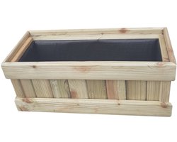 Plantenbak bloembak balkonbak grenen hout geïmpregneerd 59x24x24cm - handgemaakt