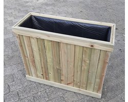 Plantenbak bloembak balkonbak grenen hout geïmpregneerd 87x33x73cm