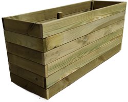 Plantenbak bloembak balkonbak grenen hout geïmpregneerd 88x33x43cm - handgemaakt - duurzaam - zwaar